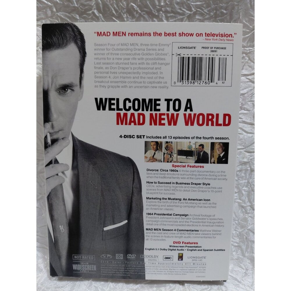 Mad Men Season Four Complete Tv Series Dvd Collection With Special Features - Picture 2 of 6
